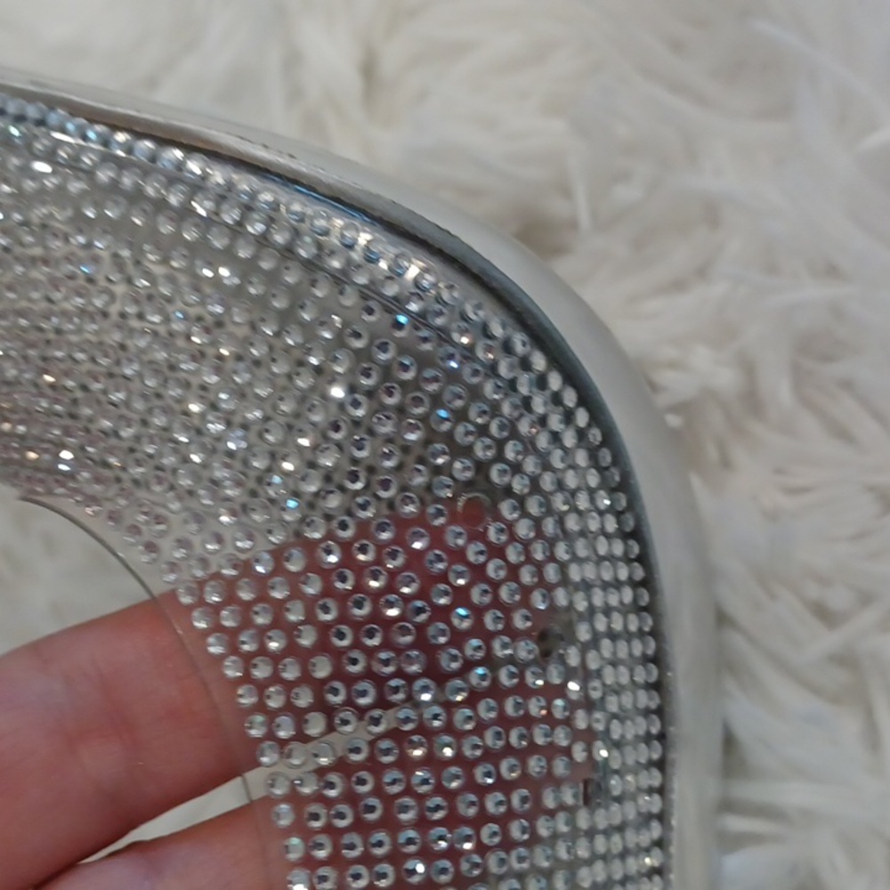 Steve Madden Martina-R Rhinestone Embellished Stiletto Pumps Silver SZ 7 NEW - Picture 9 of 11